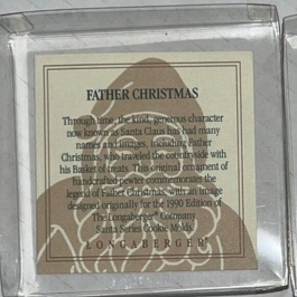 Vintage Longaberger Commemorative Santa Collection Pewter Ornaments - Box of 4 - Picture 11 of 15